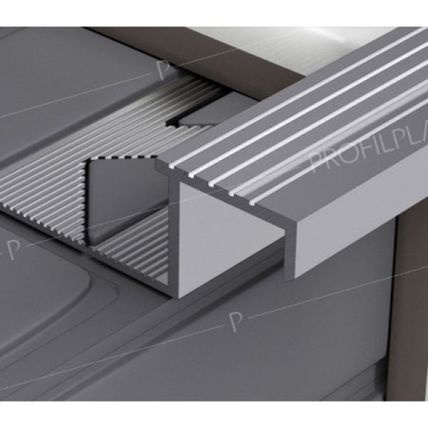 Szögletes lépcsőélvédő, alumínium 11 mm