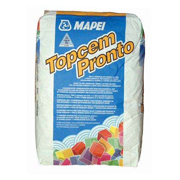 Mapei Topcem Pronto szárazhabarcs zsugorodáskompenzált esztrichek készítéséhez